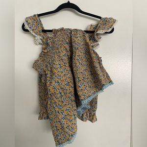 Promesa boutique floral skirt and top. Small EUC.
